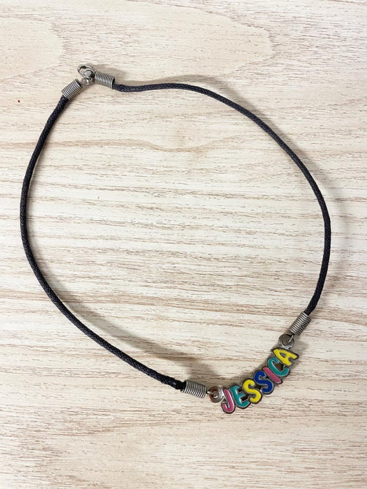 y2k jessica name neckalce - good market thrift store
