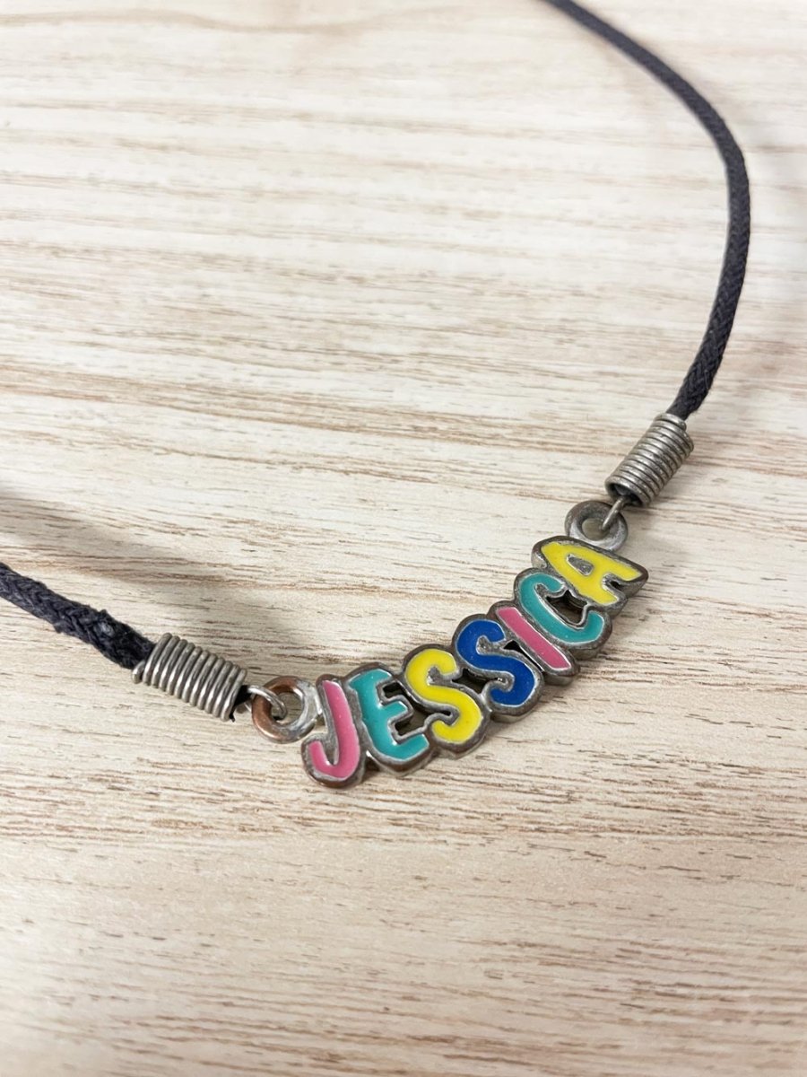 y2k jessica name neckalce - good market thrift store