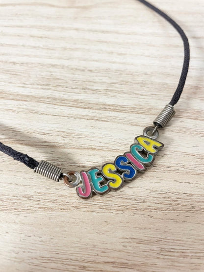 y2k jessica name neckalce - good market thrift store