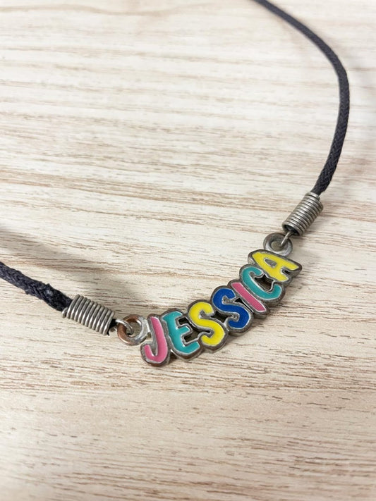 y2k jessica name neckalce - good market thrift store