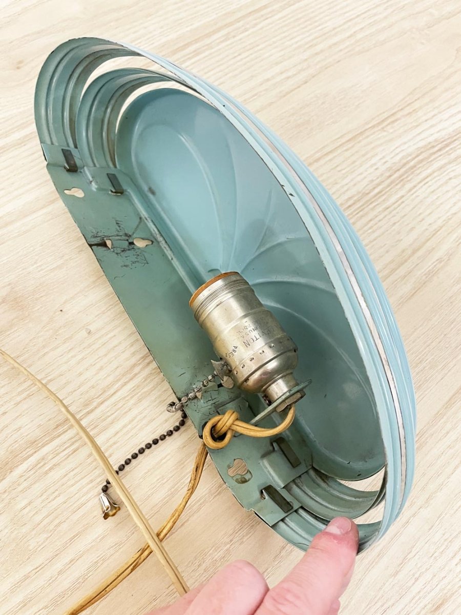 vintage 50s art deco headboard lamp - good market thrift store