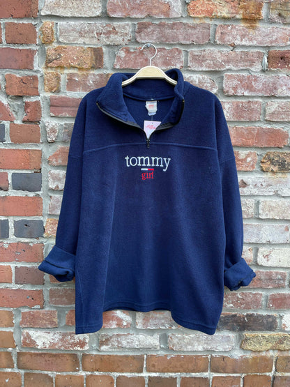 vintage 90s tommy girl 1/4 zip fleece