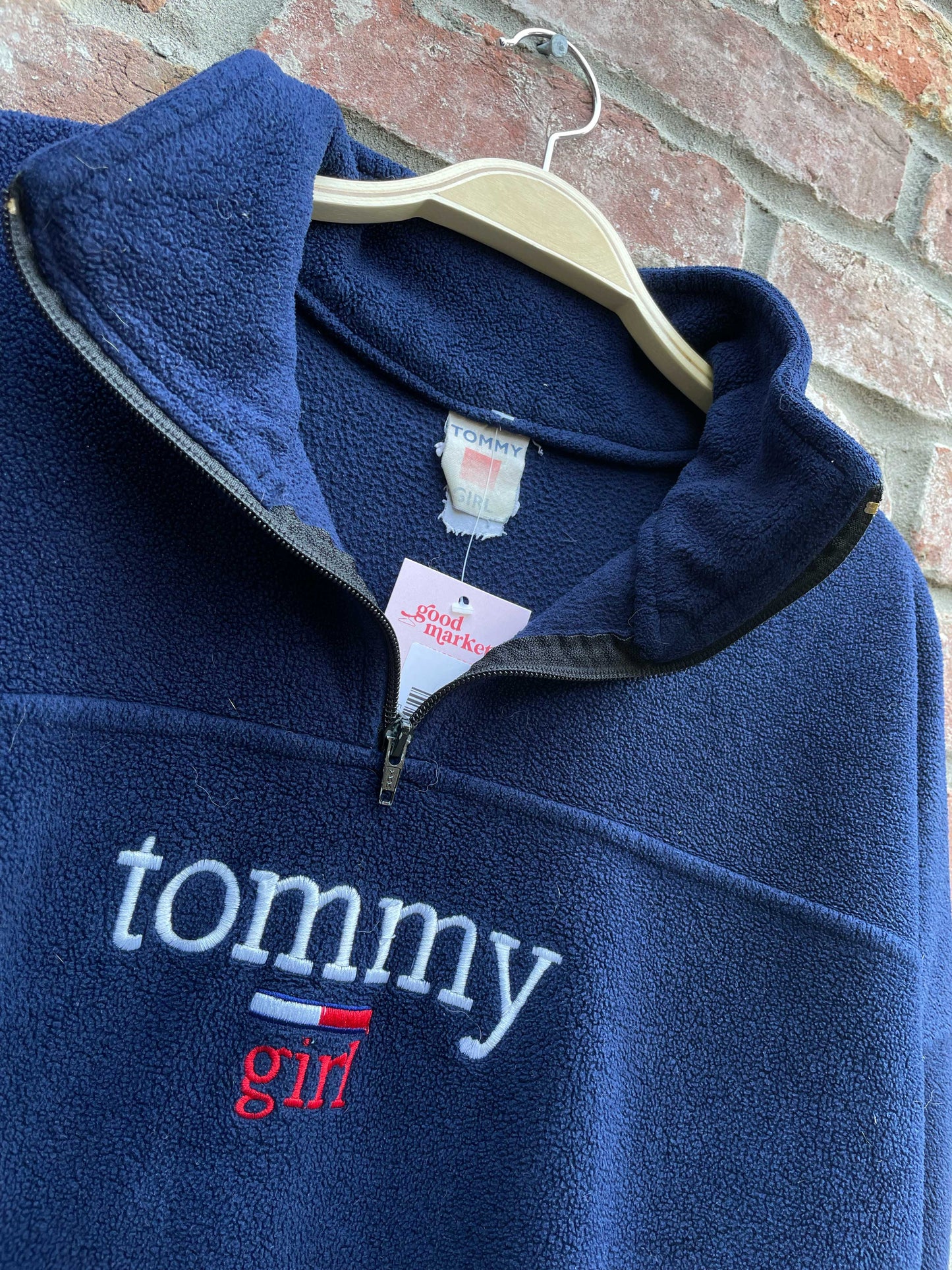 vintage 90s tommy girl 1/4 zip fleece