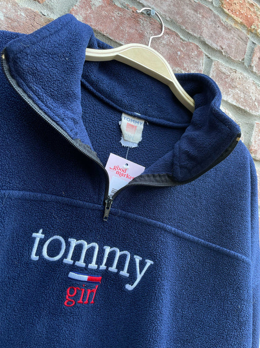 vintage 90s tommy girl 1/4 zip fleece