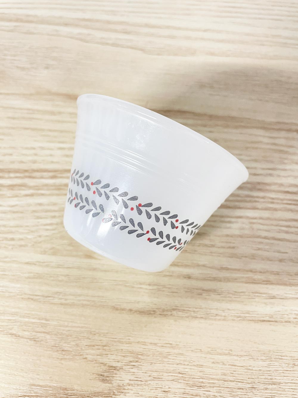 vintage milk glass wreath dish - good market thrift store