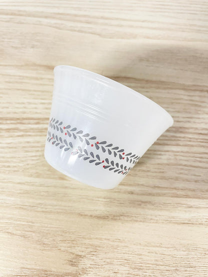 vintage milk glass wreath dish - good market thrift store