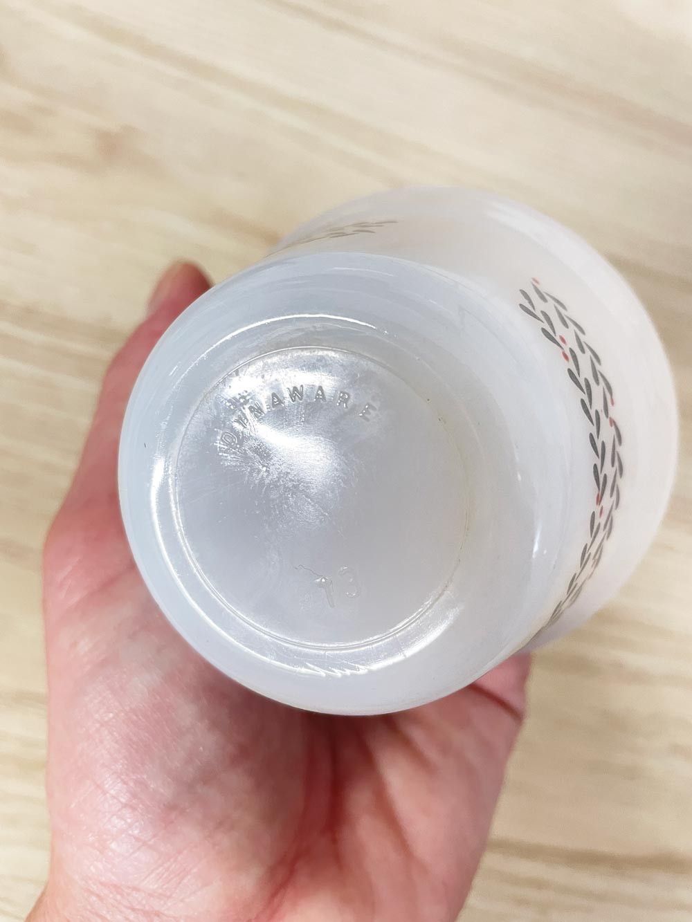 vintage milk glass wreath dish - good market thrift store