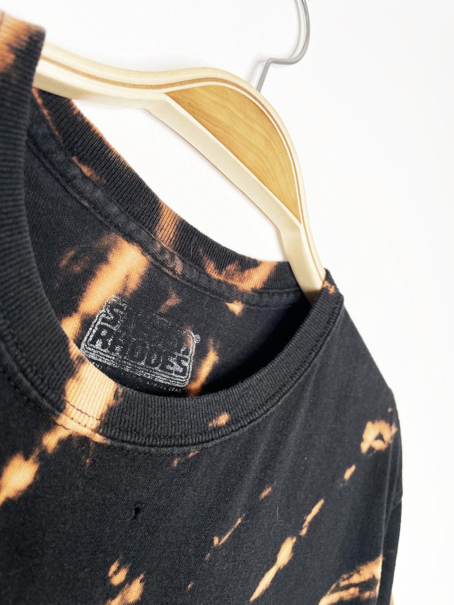 steven rhodes let's go fishing bleach tie dye tee | halloween - good market thrift store