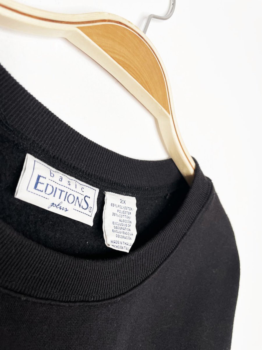 vintage 00s basic editions pumpkin appliqué boxy sweatshirt | halloween - good market thrift store