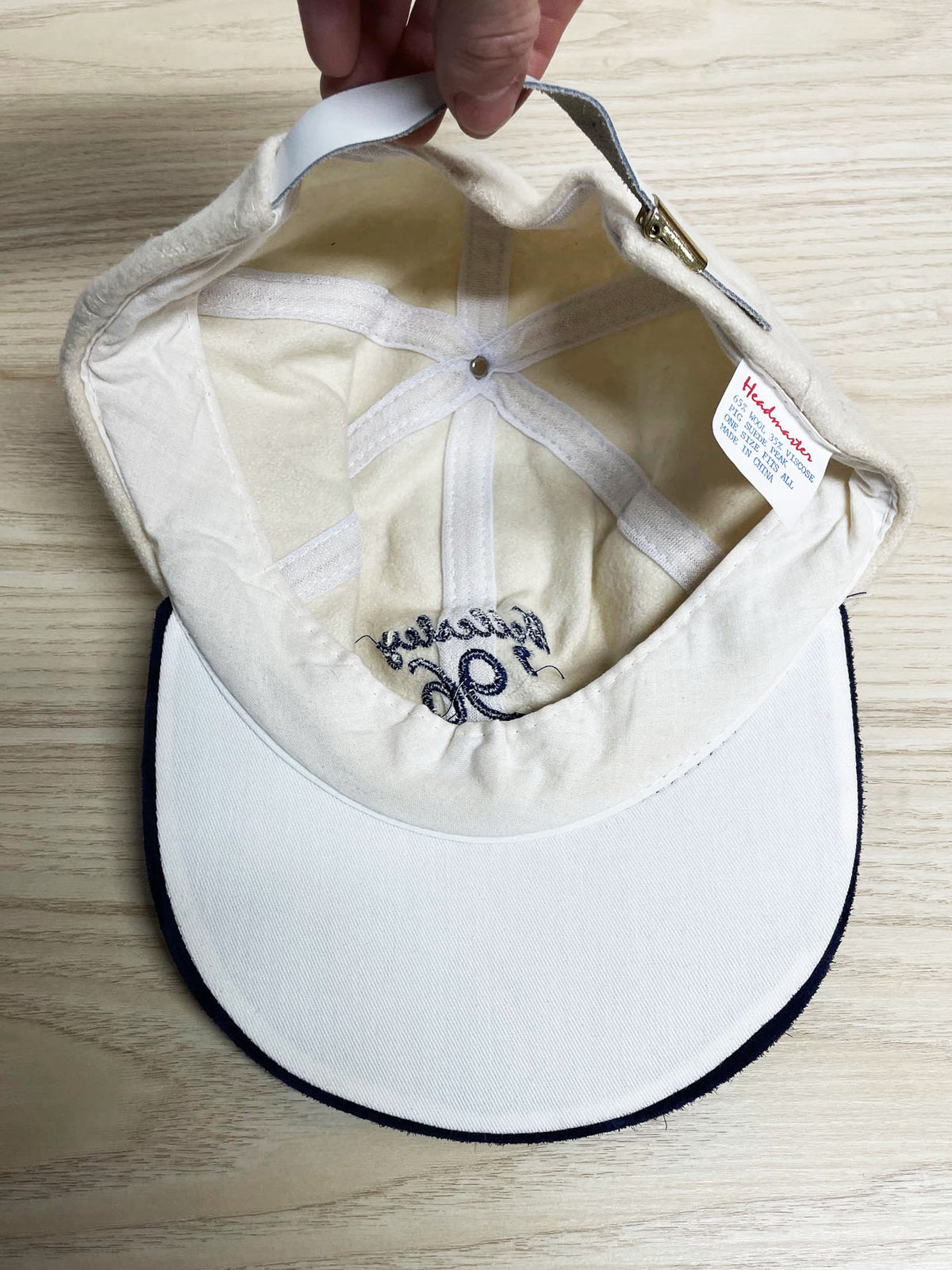 vintage 90s wool-blend + suede wellesley college hat