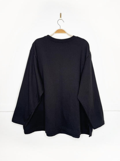 vintage 00s basic editions pumpkin appliqué boxy sweatshirt | halloween - good market thrift store