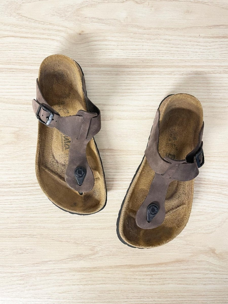 betula birkenstock oiled leather thong sandal - good market thrift store