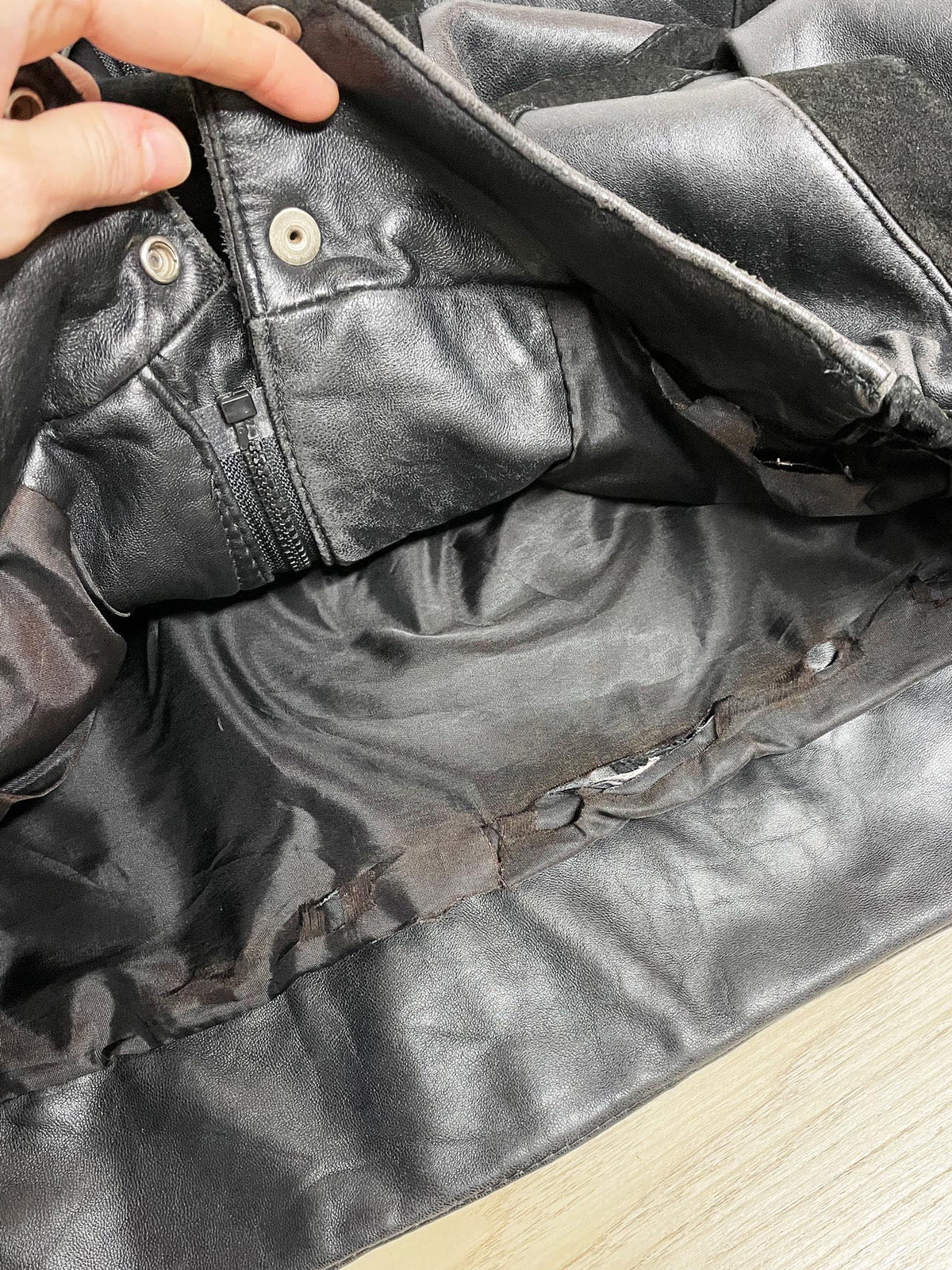 vintage 80s pam-pam soft leather suede sunray bomber jacket