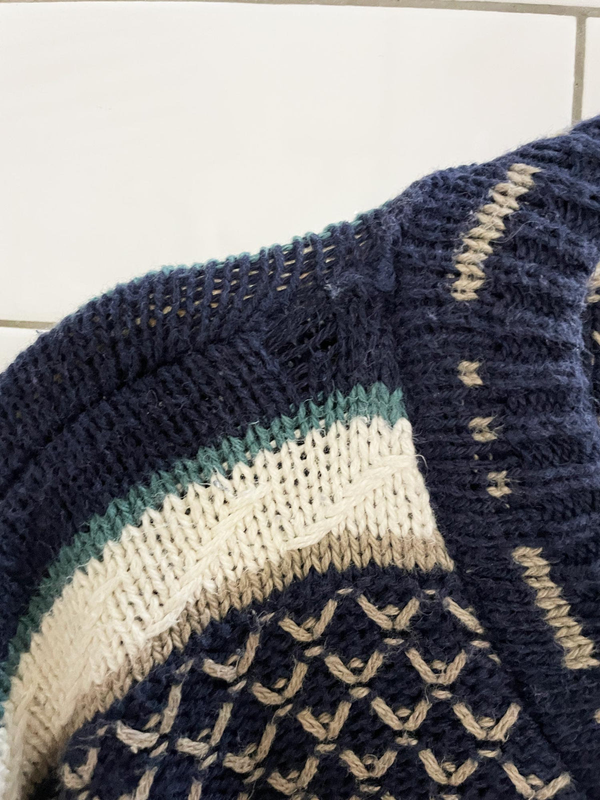 vintage john weitz hand-framed knit sweater | made in usa