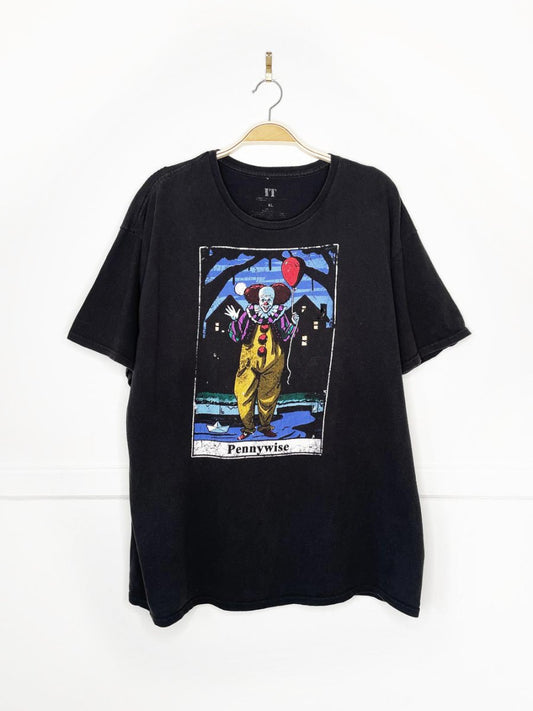 IT original pennywise scary clown graphic tee | halloween - good market thrift store