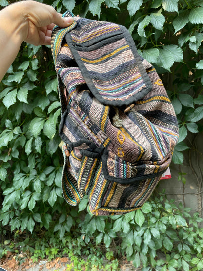vintage 90s boho woven rollsack