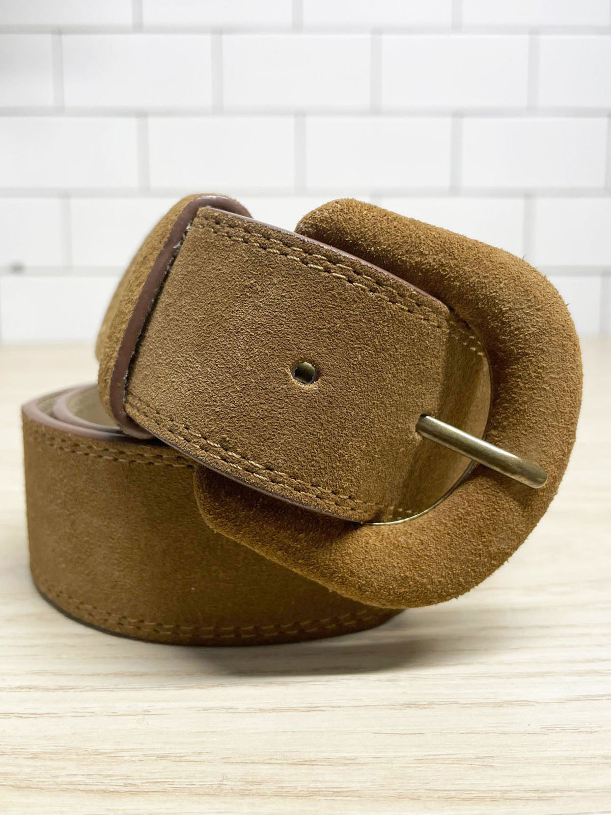 banana republic lamb suede all leather belt