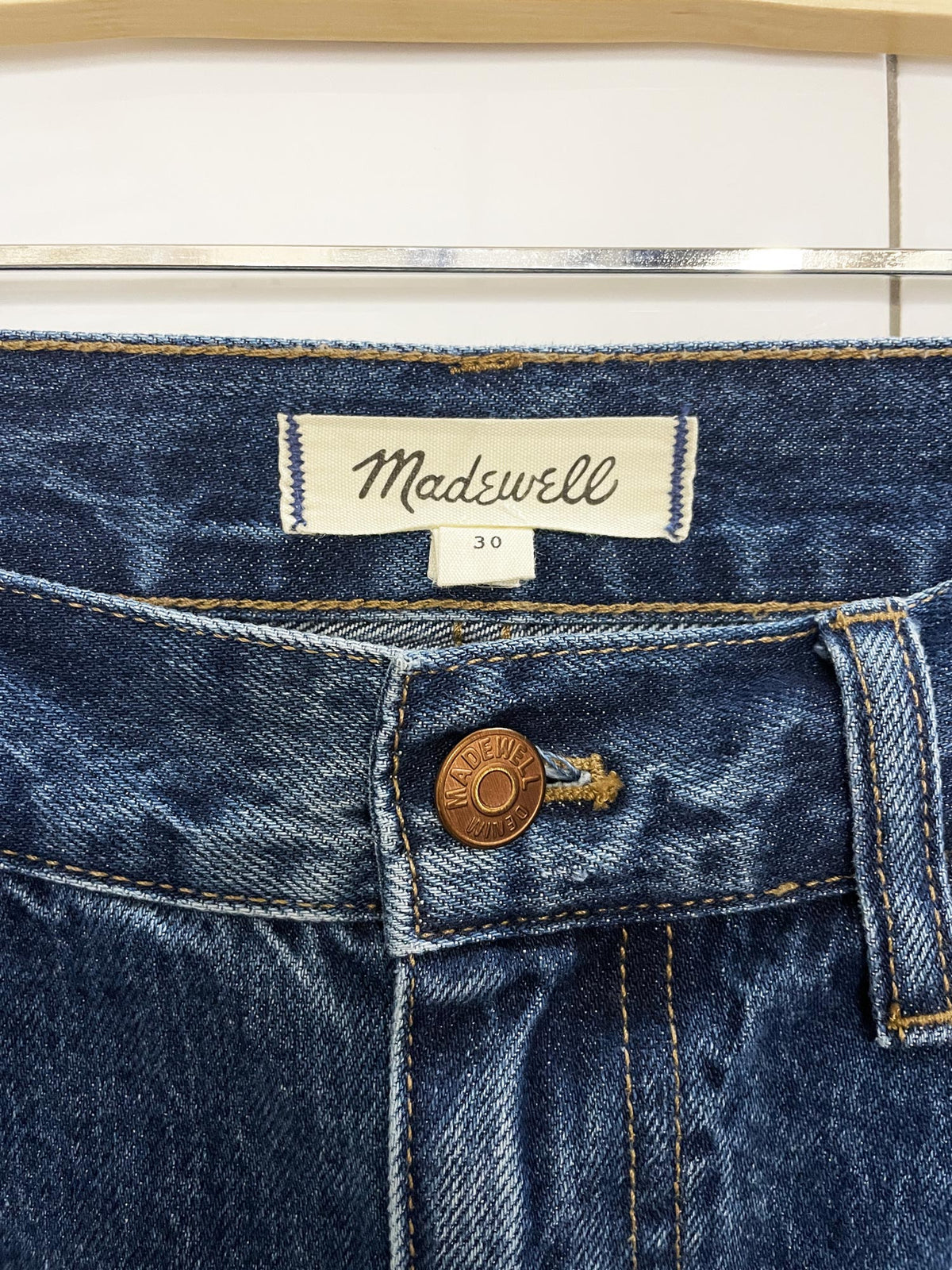 madewell denim mid-rise maxi skirt