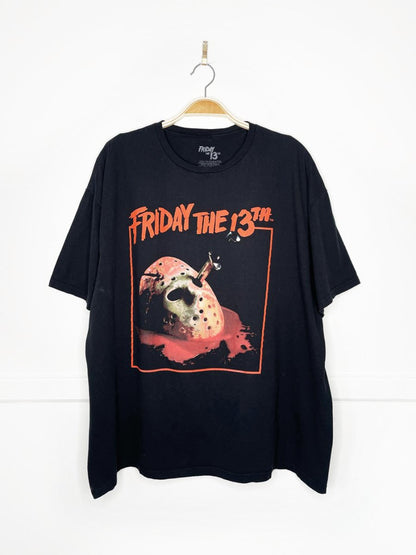 friday the 13th jason's mask horror graphic tee | halloween - good market thrift store