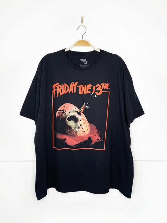 friday the 13th jason's mask horror graphic tee | halloween - good market thrift store