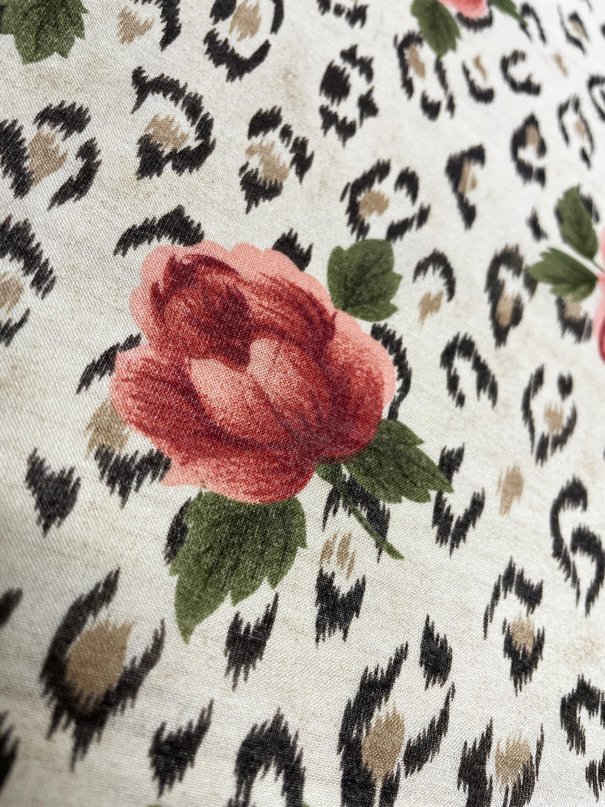 vintage express animal print floral chiffon square scarf | olivia g