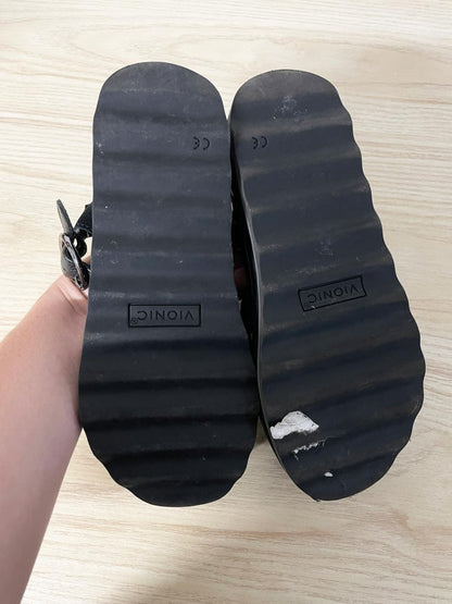 vionic reyna suede + leather platform sandal - good market thrift store