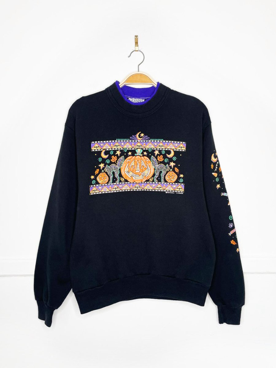 vintage 90s jerzees pumpkin patch sweatshirt | made in USA | morning sun - good market thrift store