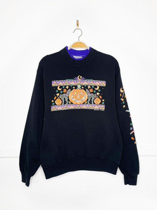 vintage 90s jerzees pumpkin patch sweatshirt | made in USA | morning sun - good market thrift store