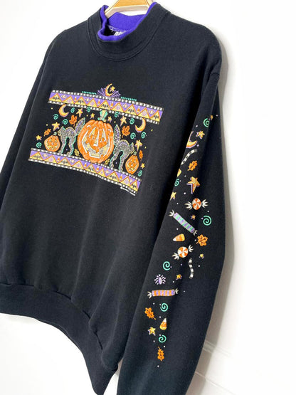 vintage 90s jerzees pumpkin patch sweatshirt | made in USA | morning sun - good market thrift store