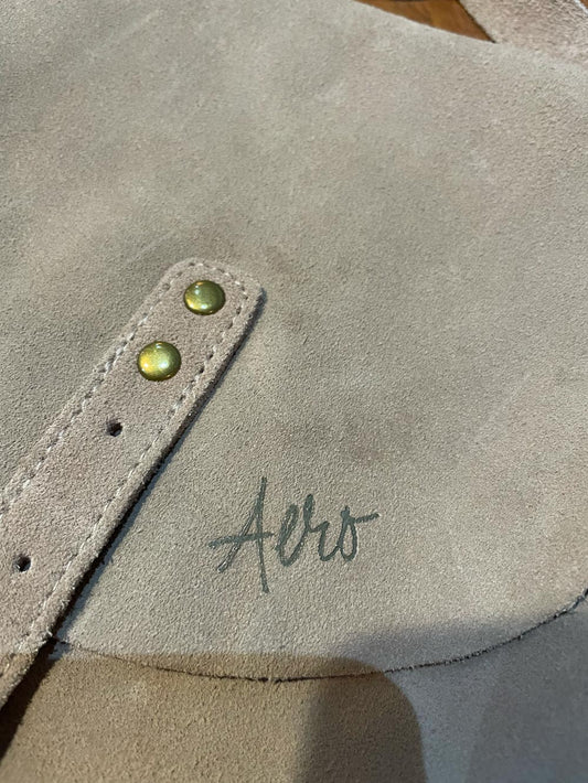 aero boho fringe suede saddle bag