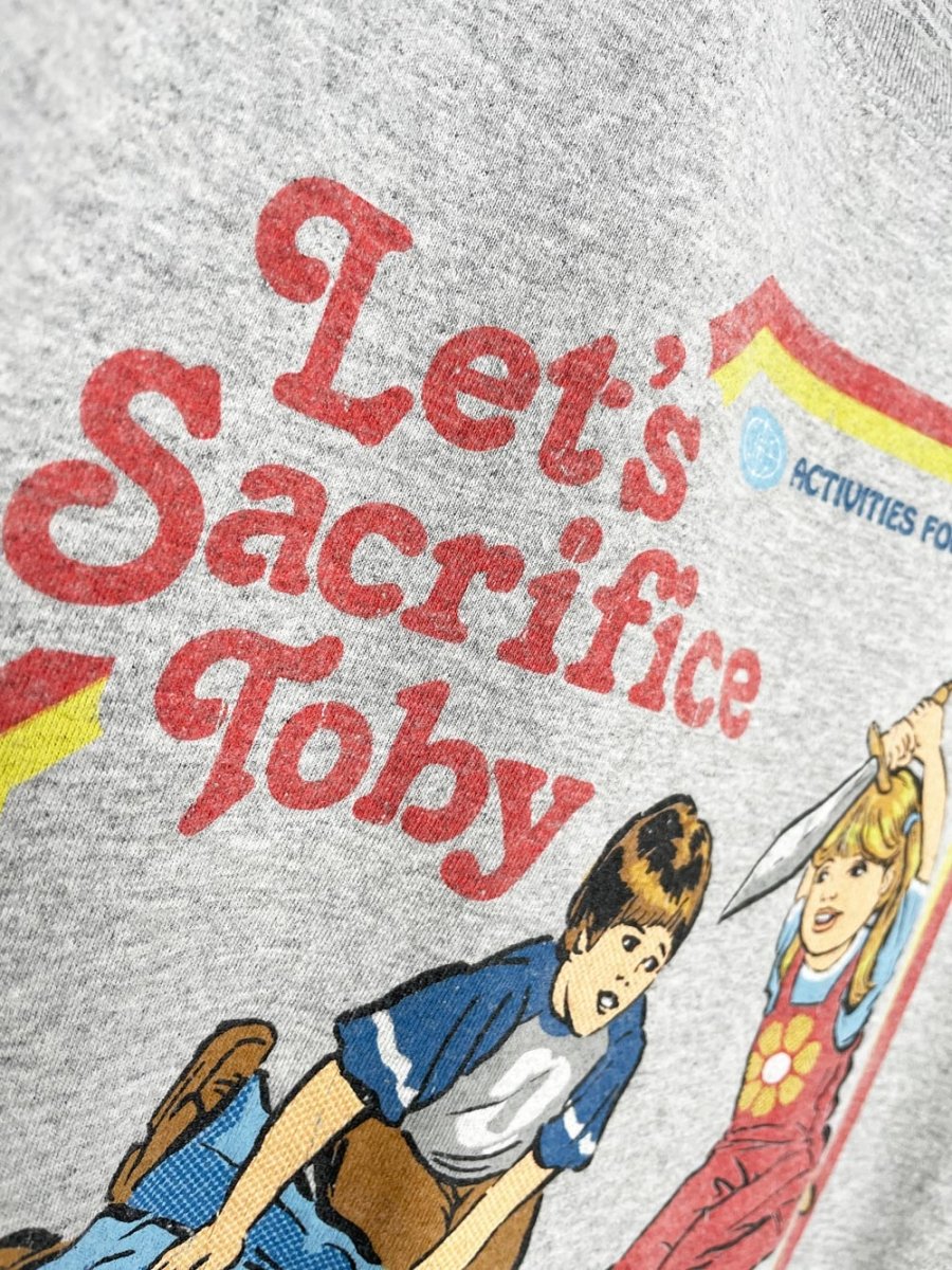 steven rhodes let's sacrifice toby graphic tee | halloween - good market thrift store