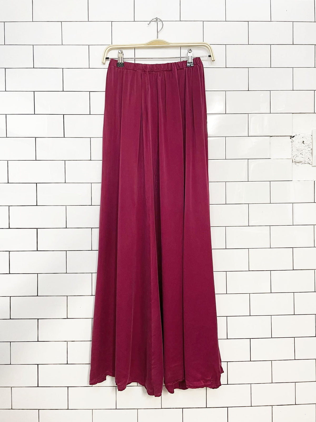 vintage 100% silk full flowy maxi skirt