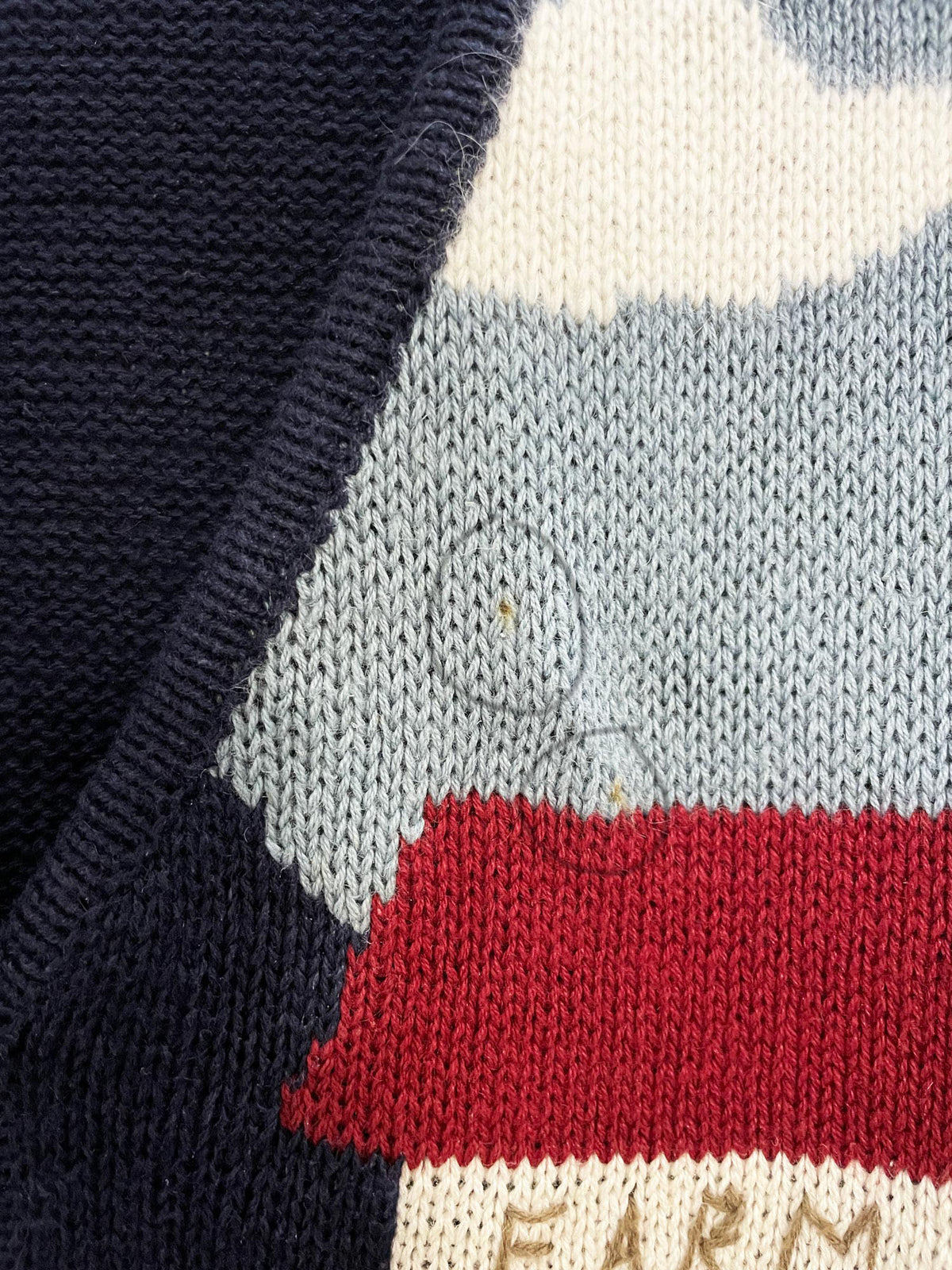 vintage capacity ramie-blend fall farmers market knit vest