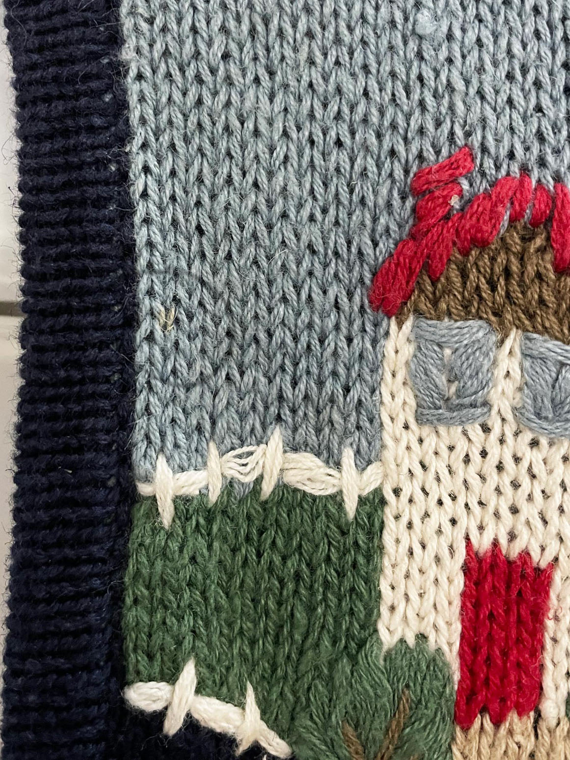 vintage capacity ramie-blend fall farmers market knit vest