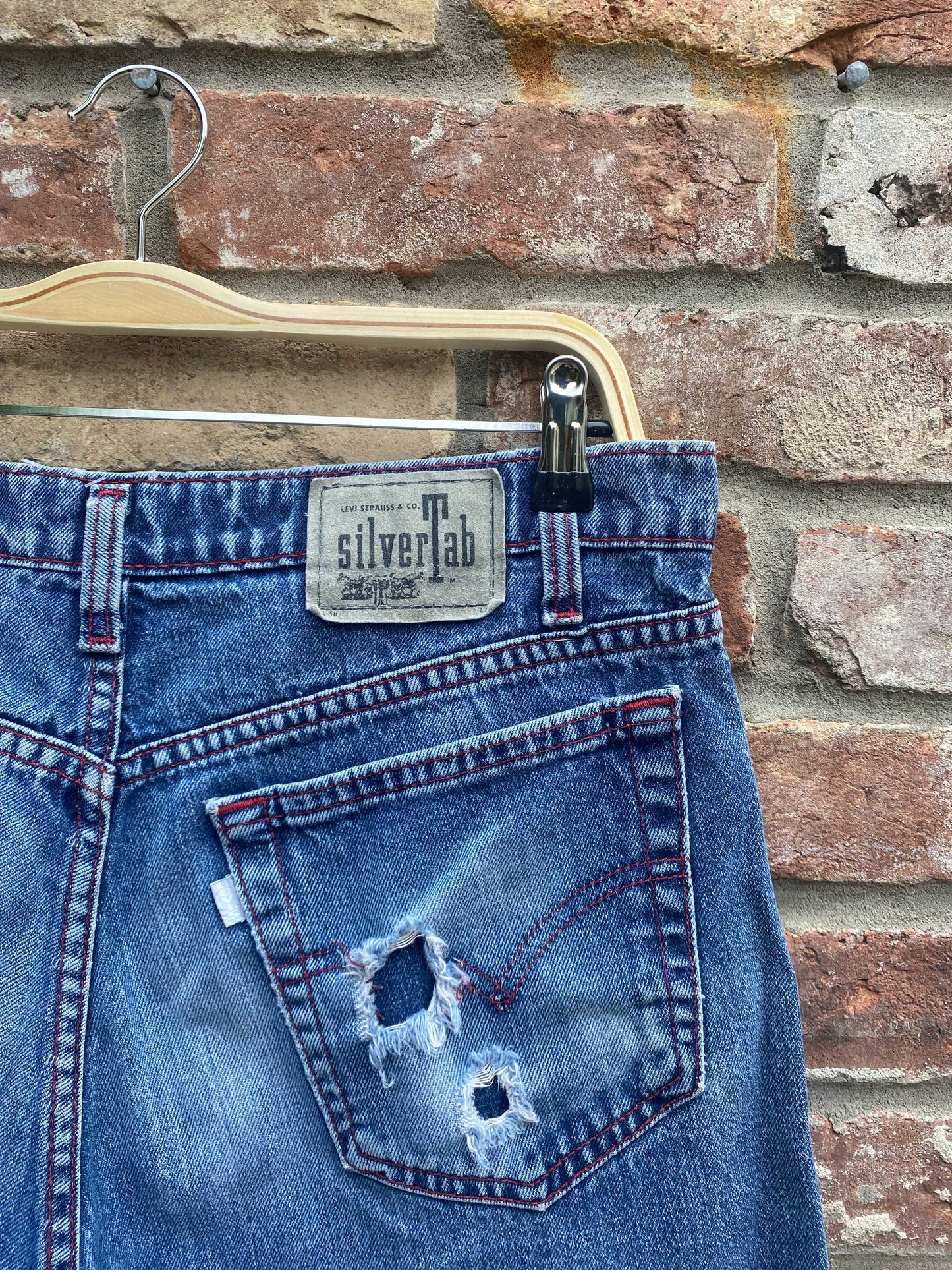 vintage levi's silvertab cut off shorts