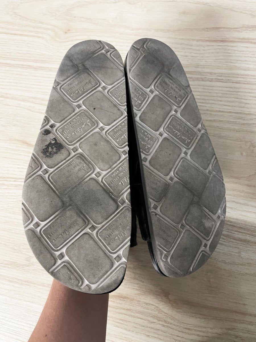 sam edelman adora calf hair criss cross leather sandal - good market thrift store