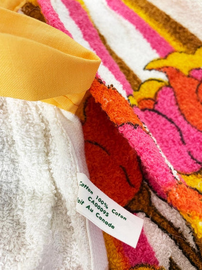 vintage 70s kathaway floral terry apron + cloth set - good market thrift store