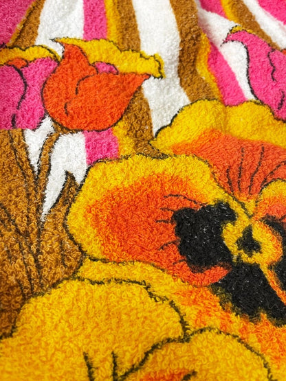 vintage 70s kathaway floral terry apron + cloth set - good market thrift store