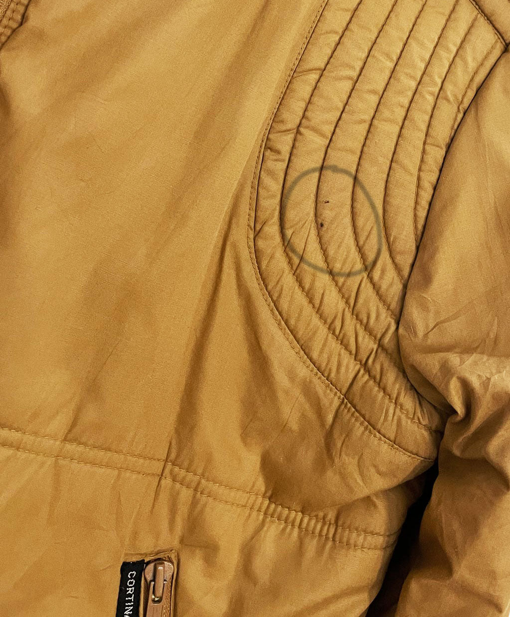 vintage 80s cortina quilted shoulder bomber jacket