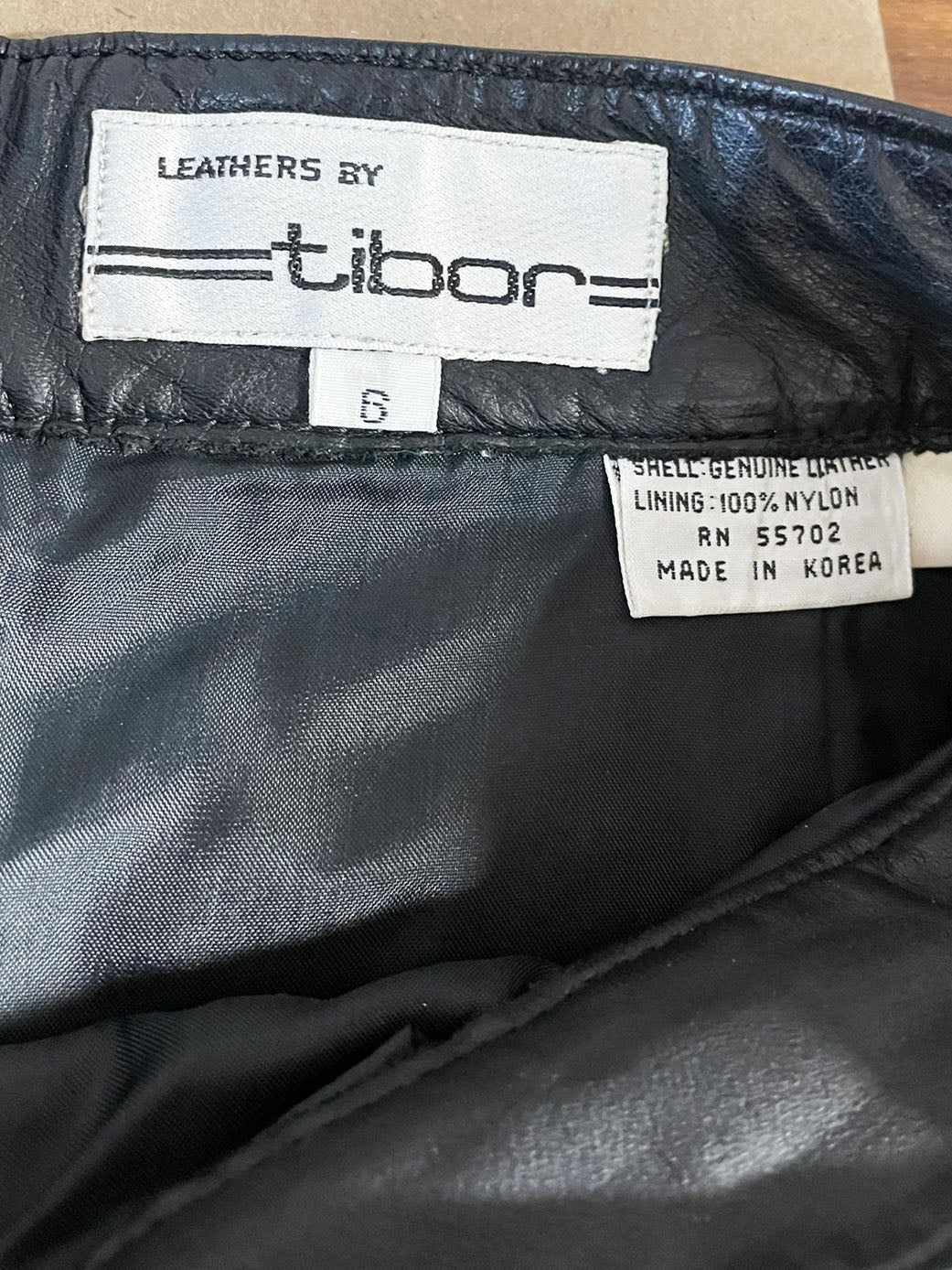 vintage leathers by tibor leather a-line midi skirt