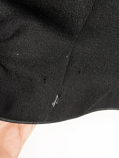 vintage 80s wayne clarke 100% wool off shoulder mini dress