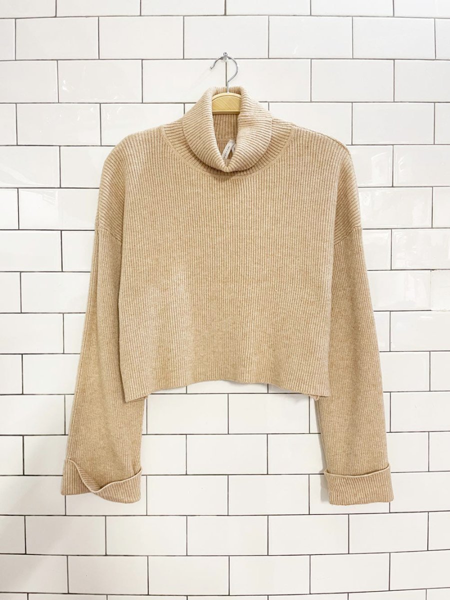 dreamers by debut cropped knit turtleneck sweater - good market thrift store