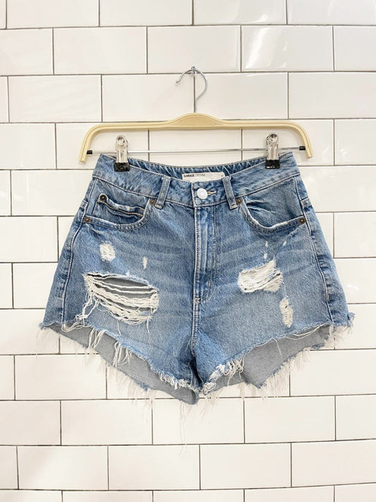 garage festival cut off denim short - good market thrift store