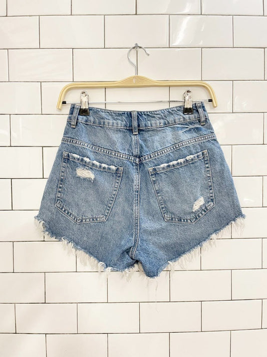 garage festival cut off denim short - good market thrift store