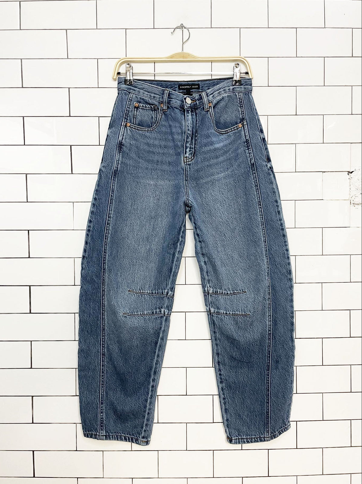 sincerely jules soft high rise barrel jeans