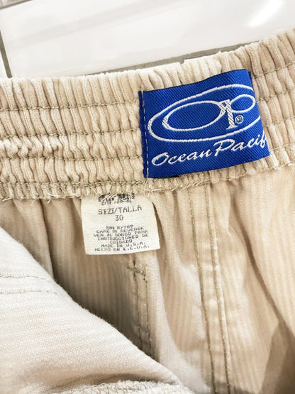 y2k ocean pacific chunky cord short | made in USA - good market thrift store