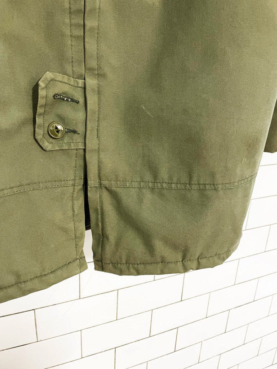 vintage surplus sherpa - lined hand - painted tiger army jacket | domtar | arctic - king - good market thrift store