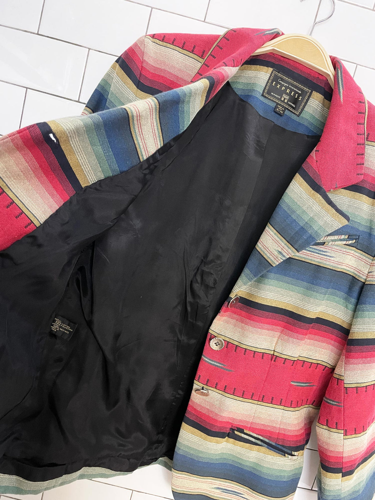 vintage compagnie internationale express woven southwestern jacket | made in usa