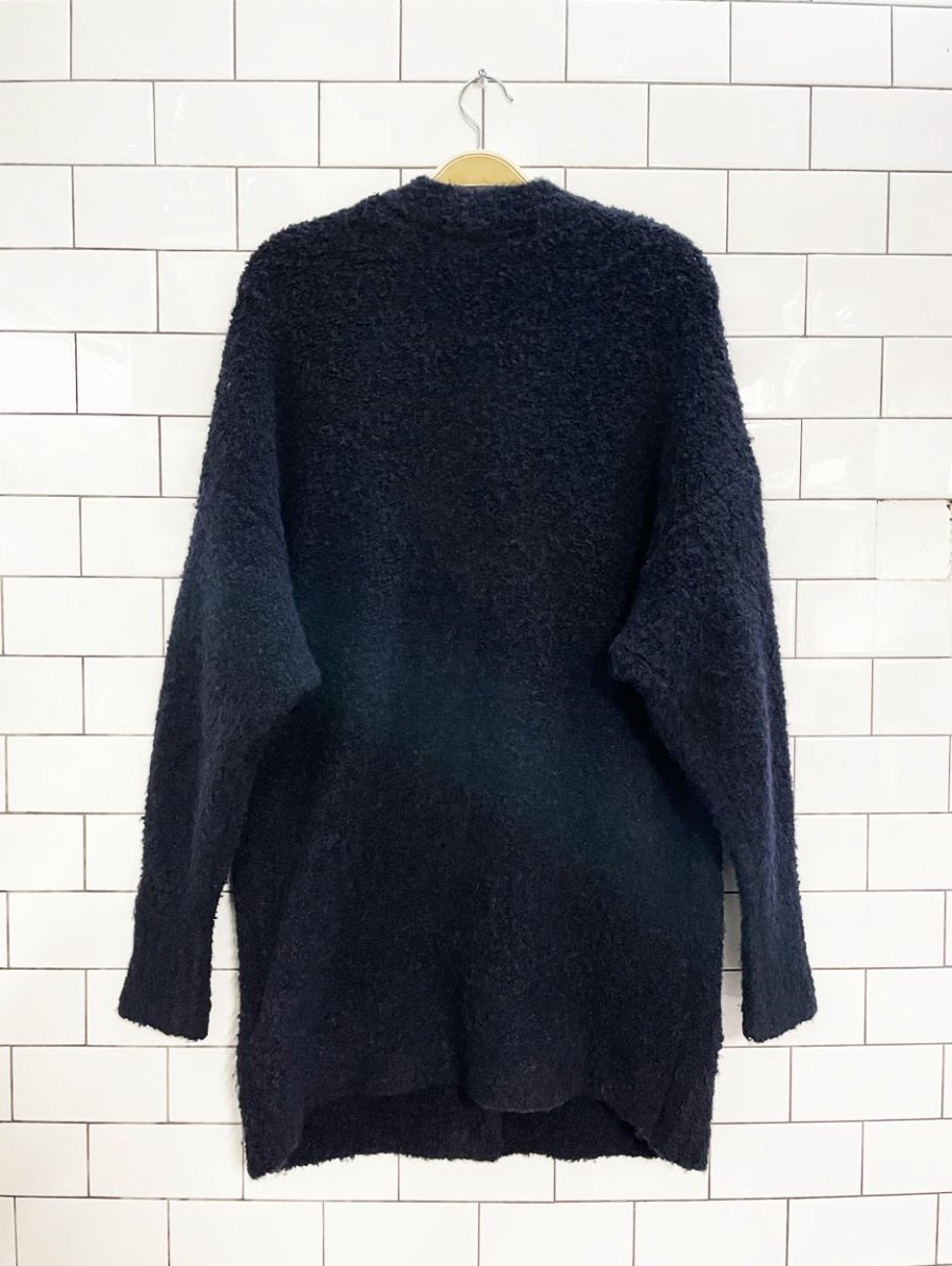 frame wool - alpaca boucle chunky knit boyfriend cardigan - good market thrift store