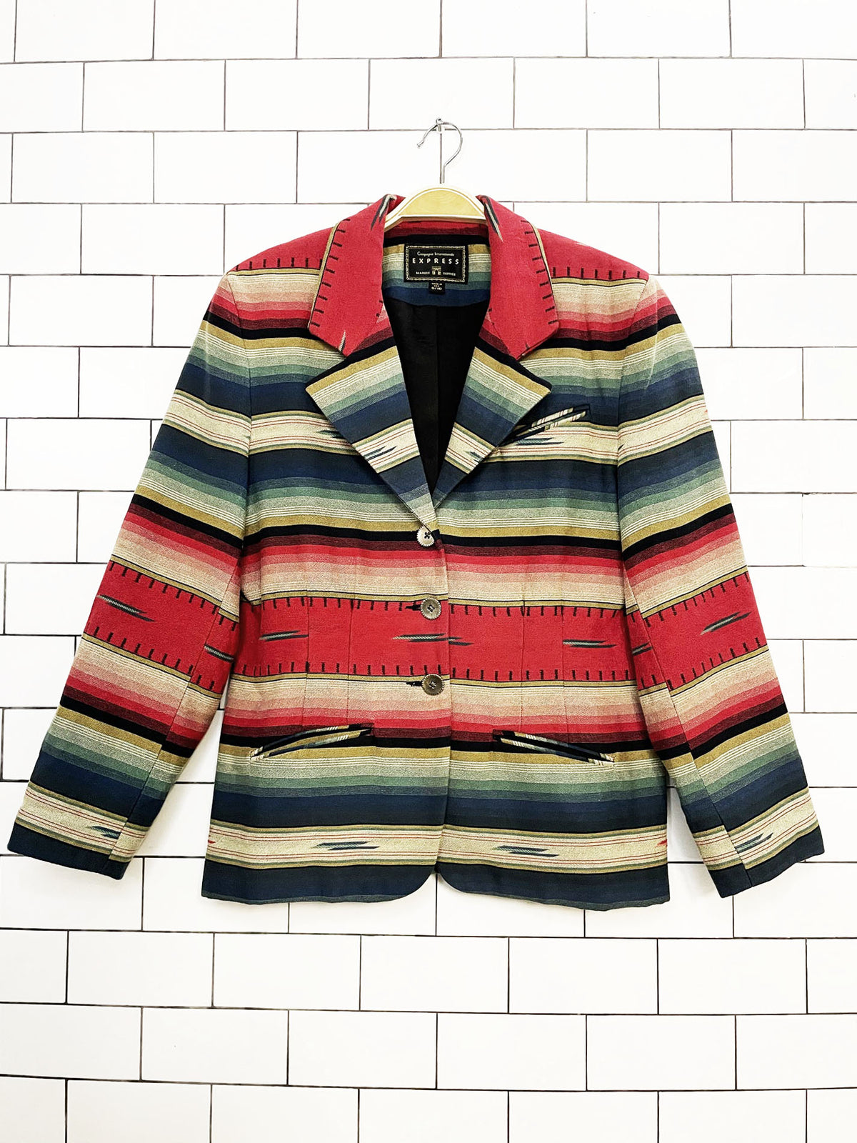 vintage compagnie internationale express woven southwestern jacket | made in usa